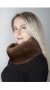 Dark brown mink fur neck warmer 